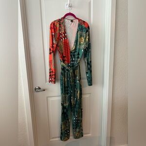 SHEIN multicolor Body Suit with fabric belt